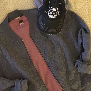 GAP Quilted Grey Bomber Jacket